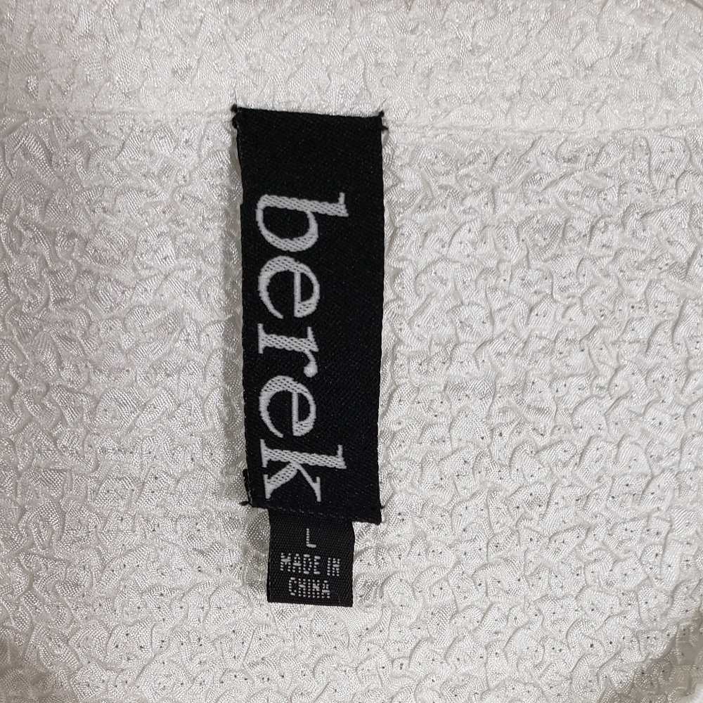 Women's Knit Berek Black & White Geometric Coat L - Picture 6 of 8